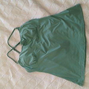 REI Strappy Shelf bra tank, size 6, mint green